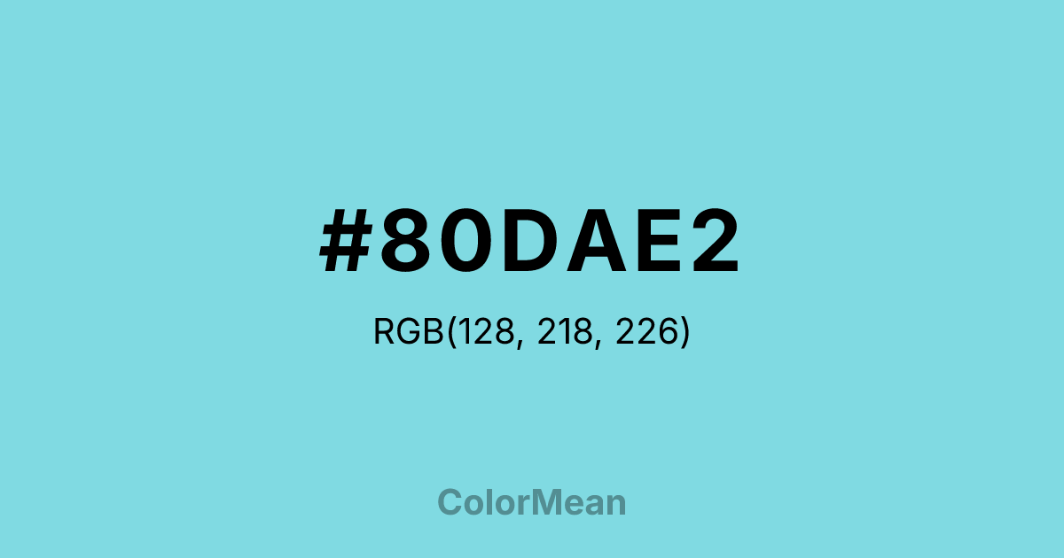 #80DAE2 color swatch