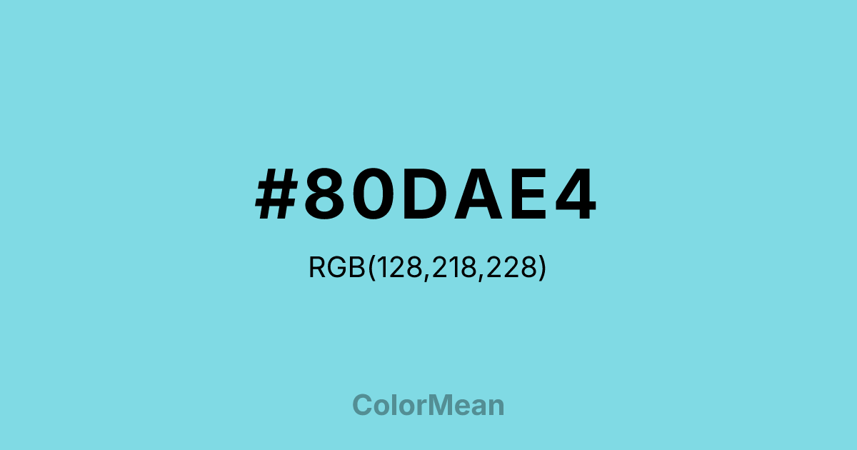 #80DAE4 color swatch
