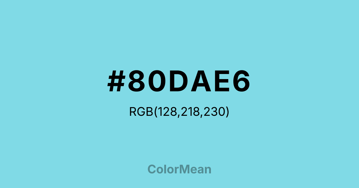 #80DAE6 color swatch