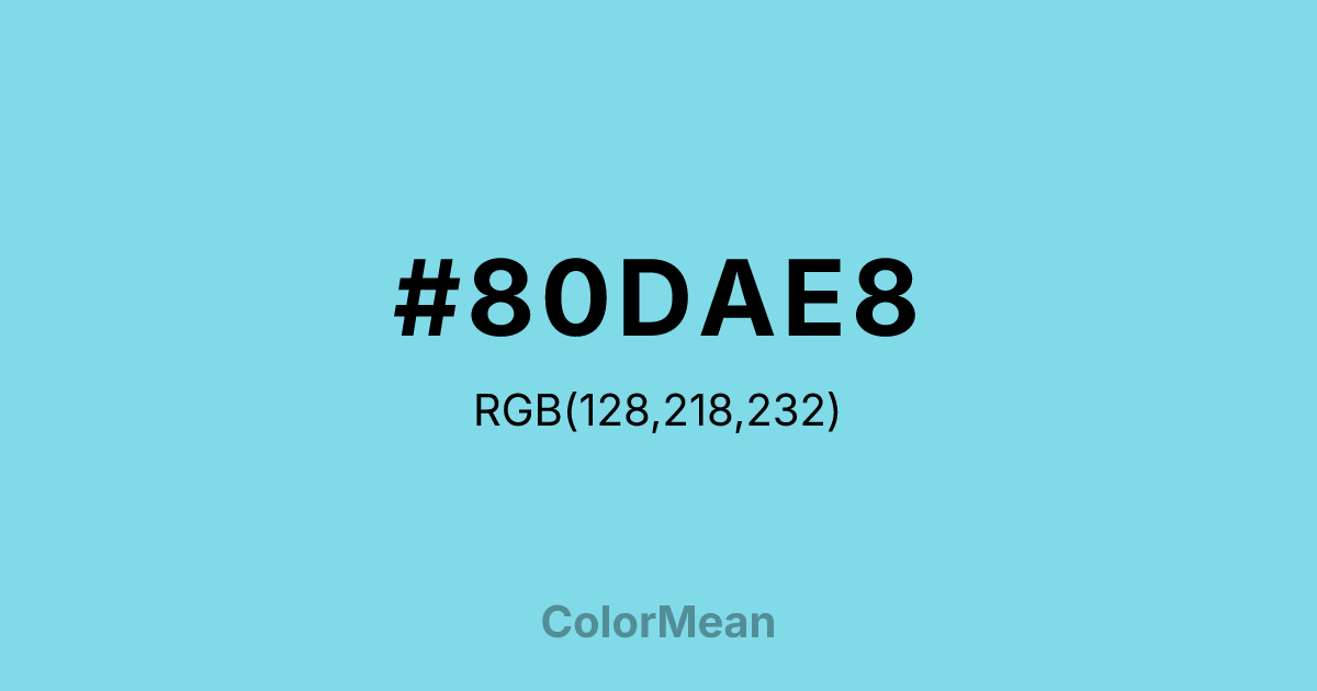 #80DAE8 color swatch