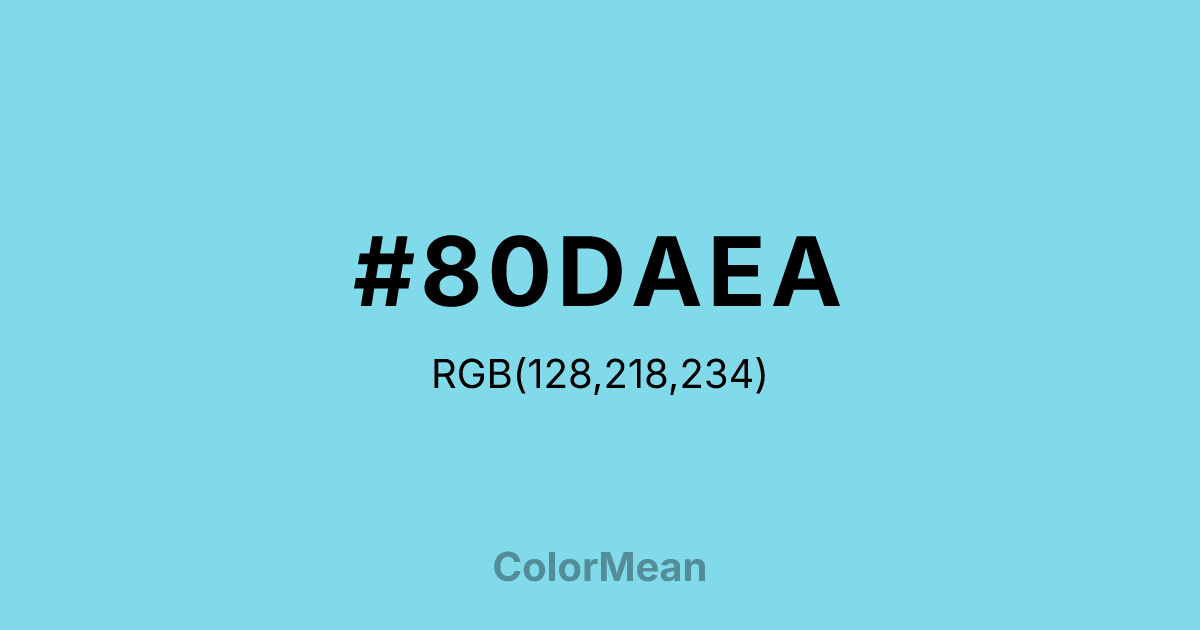 #80DAEA color swatch