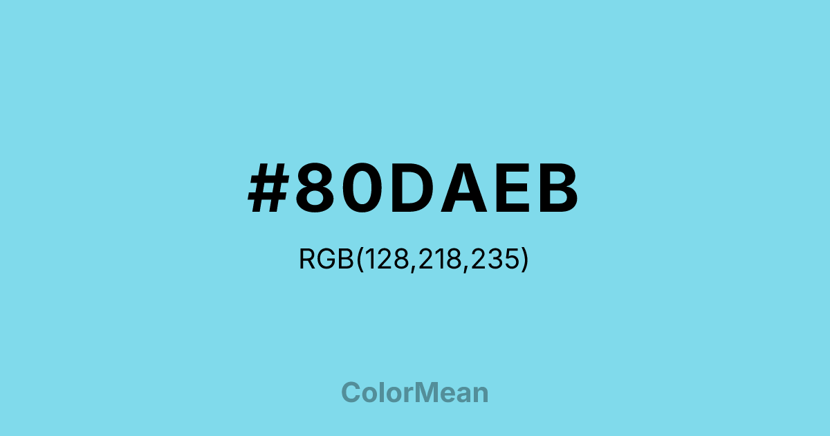 #80DAEB color swatch
