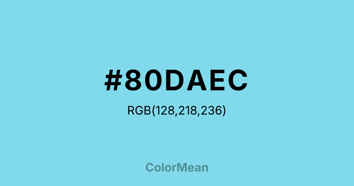 #80DAEC color swatch