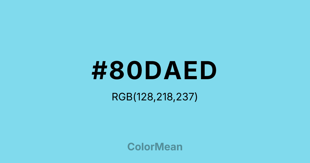 #80DAED color swatch