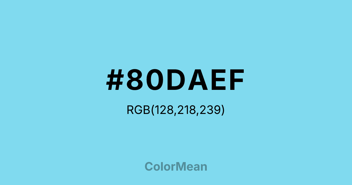 #80DAEF color swatch