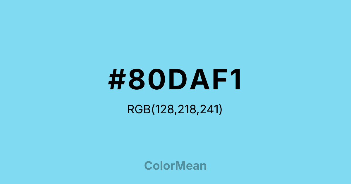 #80DAF1 color swatch