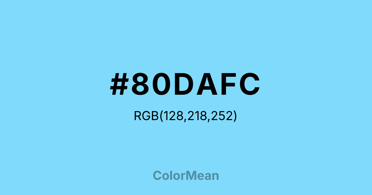 #80DAFC color swatch