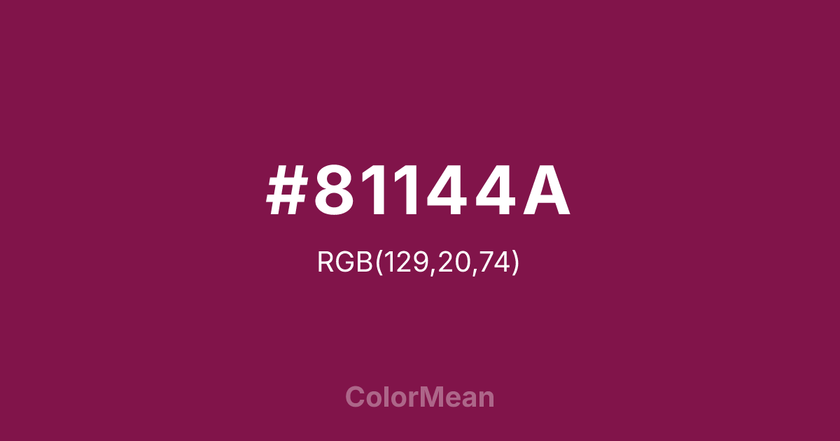#81144A color swatch