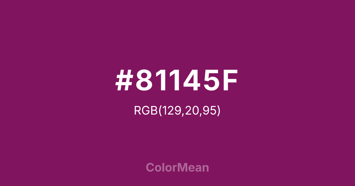 #81145F color swatch