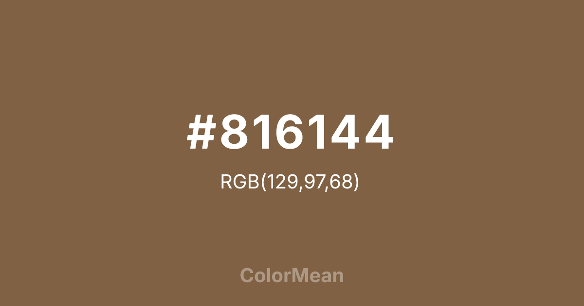 #816144 color swatch