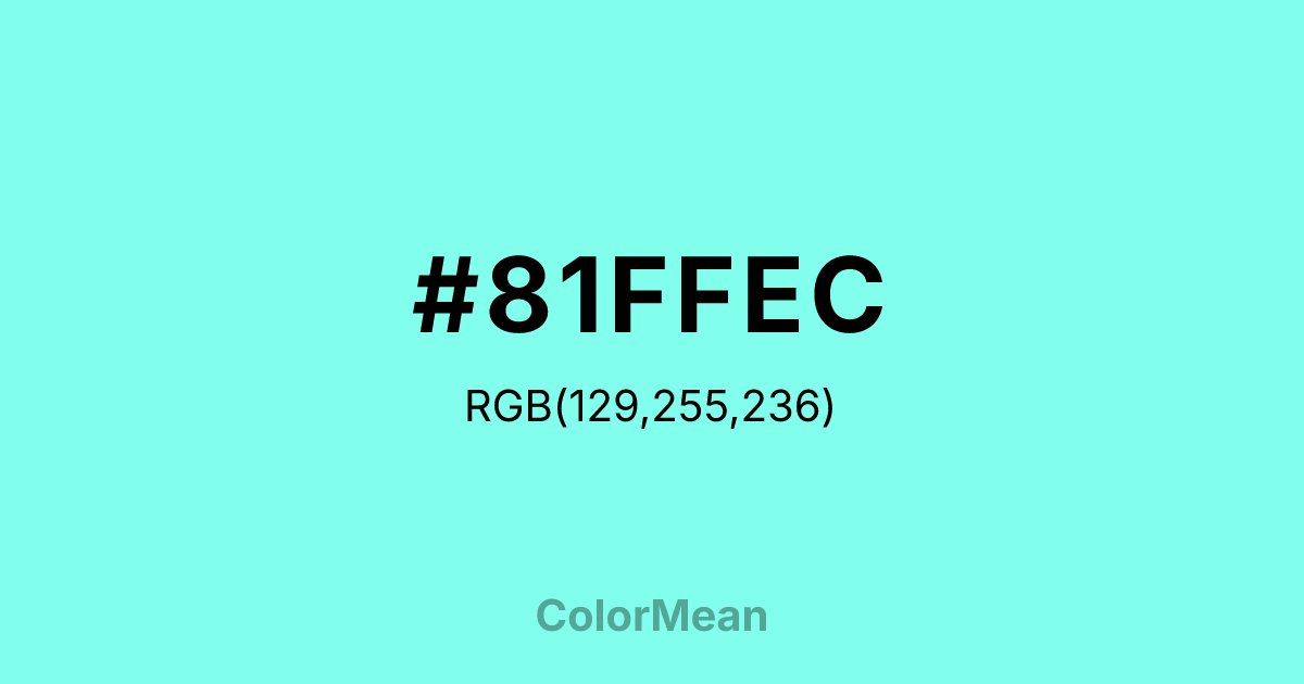 #81FFEC color swatch