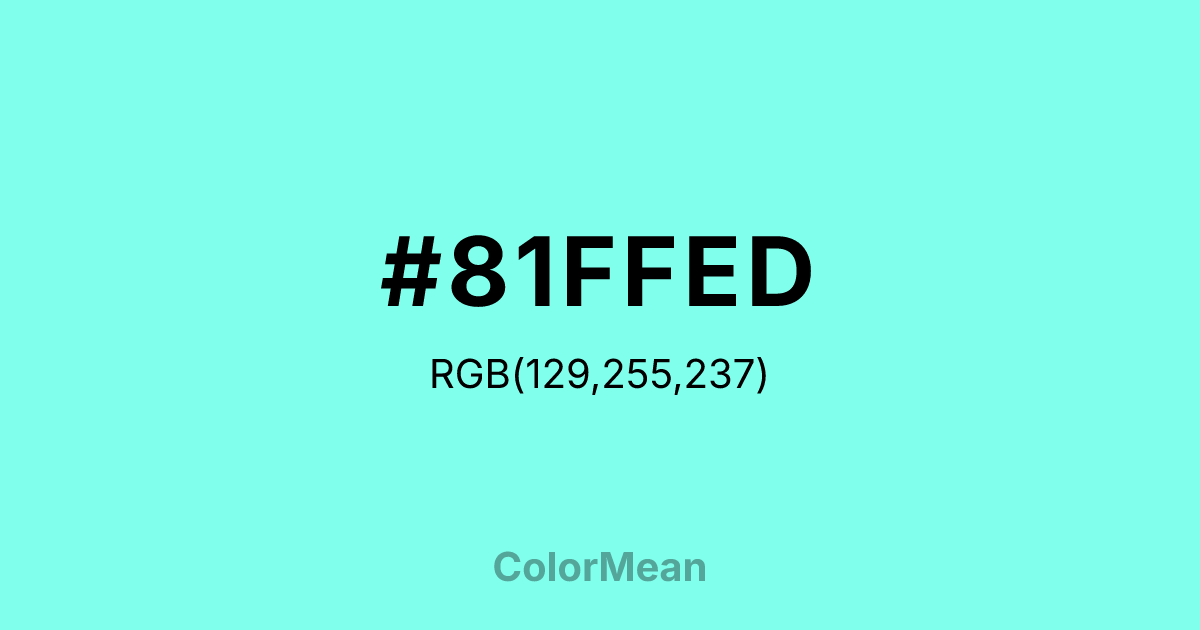 #81FFED color swatch