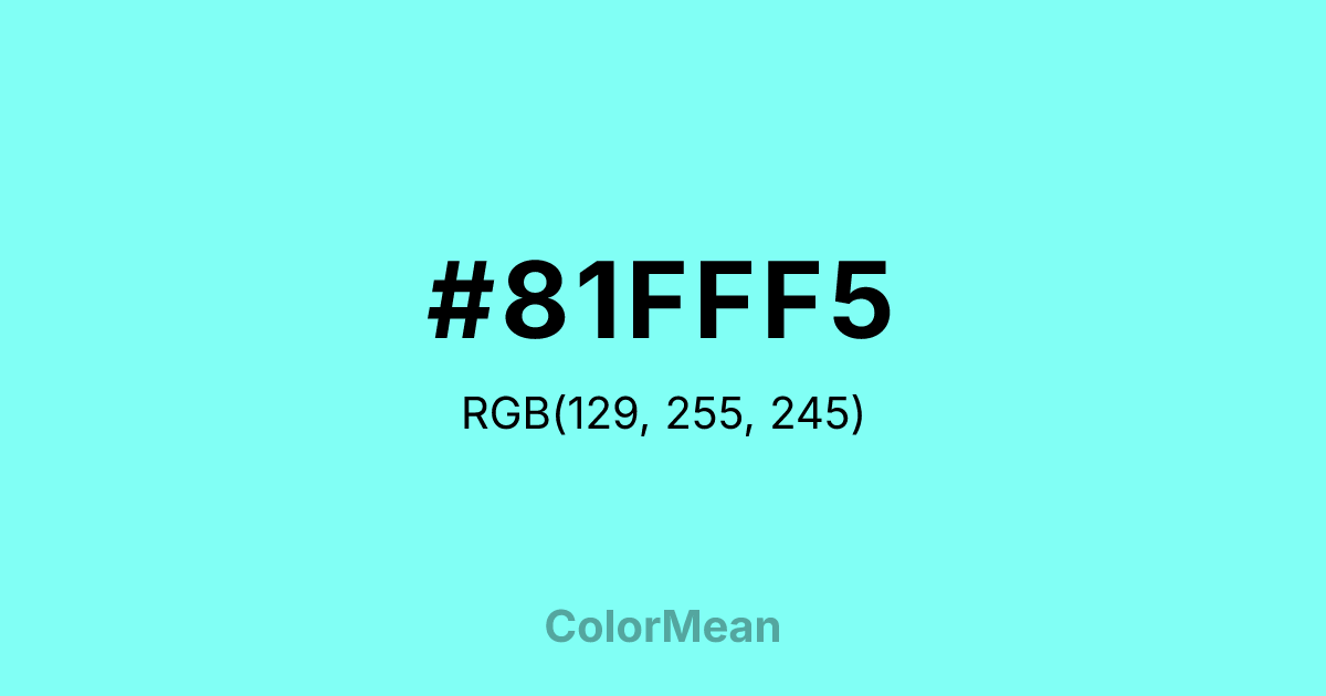 #81FFF5 color swatch