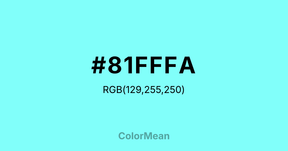 #81FFFA color swatch