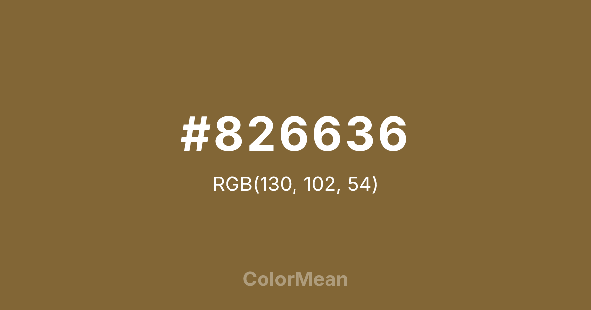 #826636 color swatch