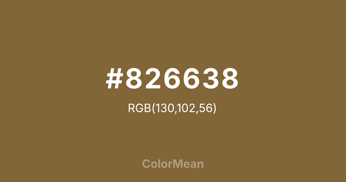 #826638 color swatch