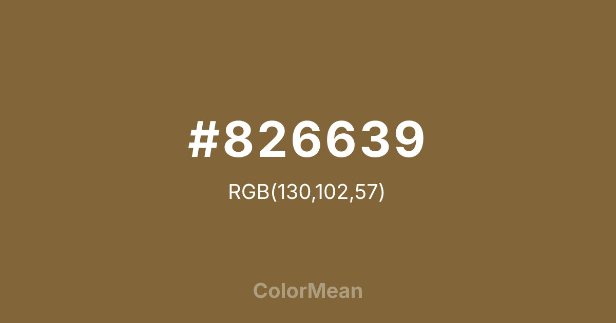 #826639 color swatch