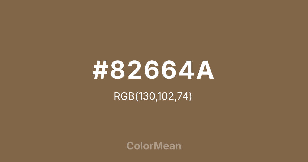 #82664A color swatch