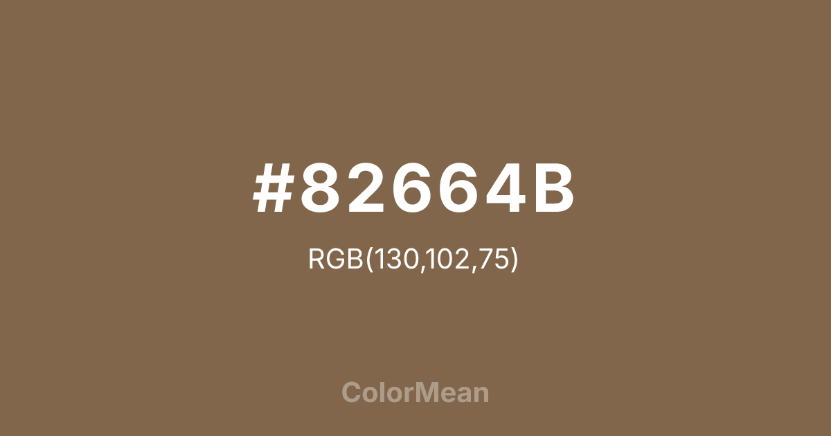 #82664B color swatch