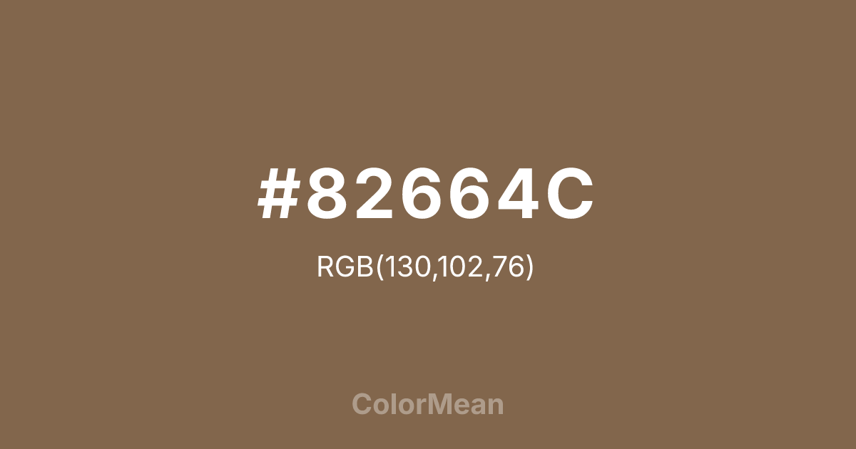 #82664C color swatch