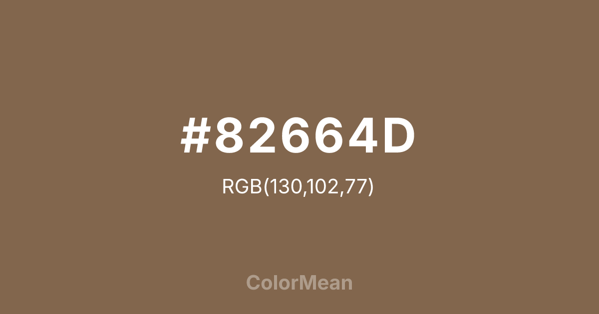#82664D color swatch
