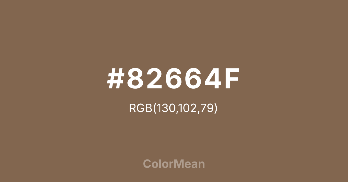 #82664F color swatch