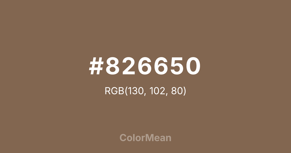 #826650 color swatch