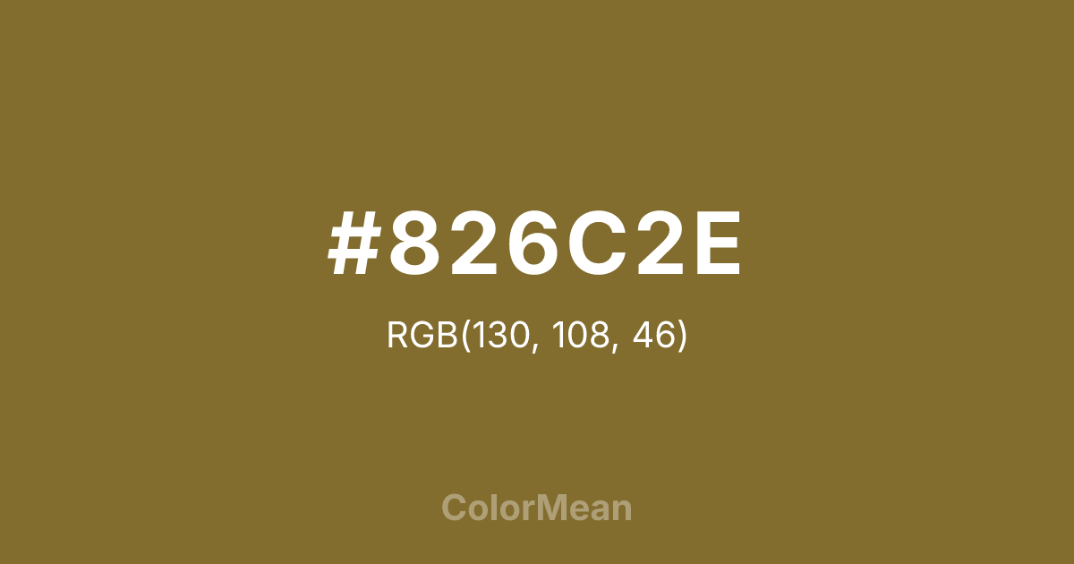 #826C2E color swatch