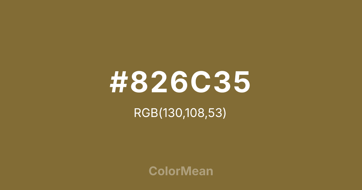 #826C35 color swatch