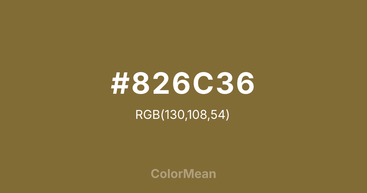 #826C36 color swatch