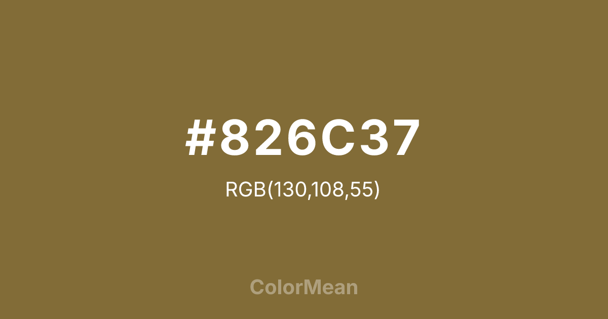 #826C37 color swatch