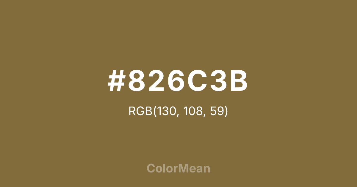 #826C3B color swatch