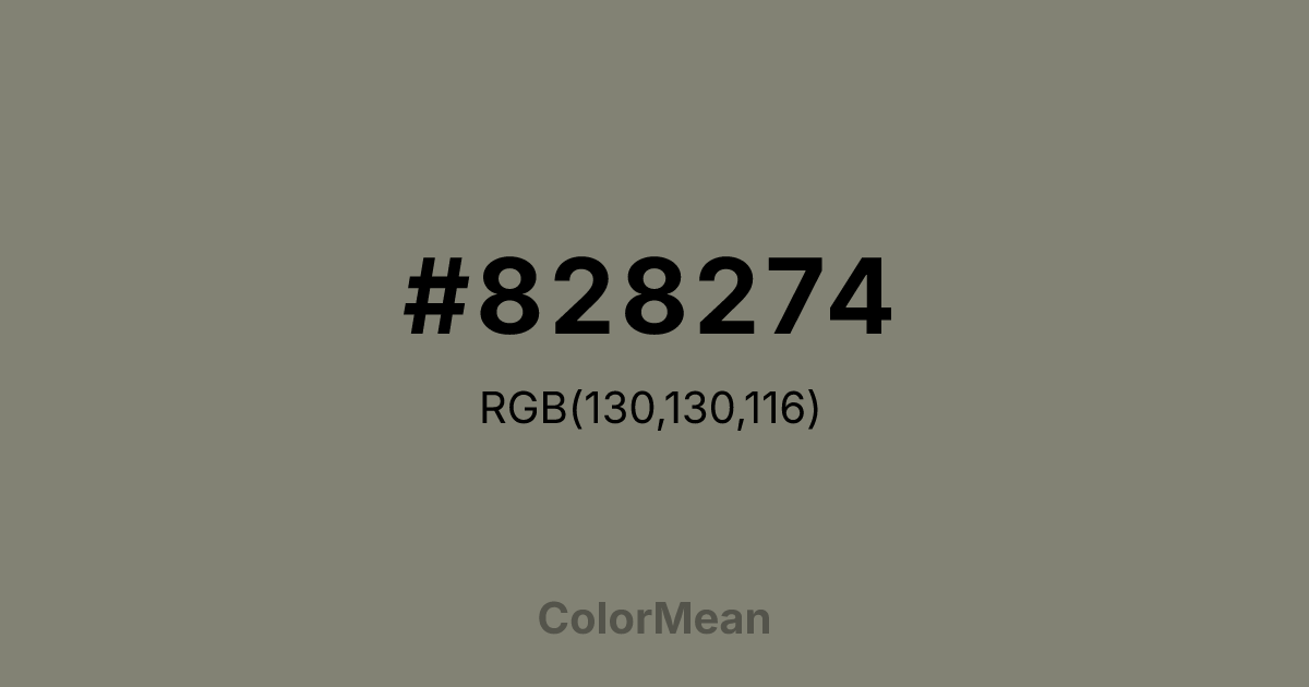 #828274 color swatch