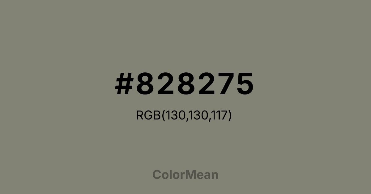 #828275 color swatch
