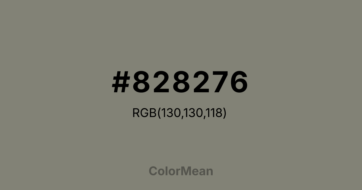 #828276 color swatch