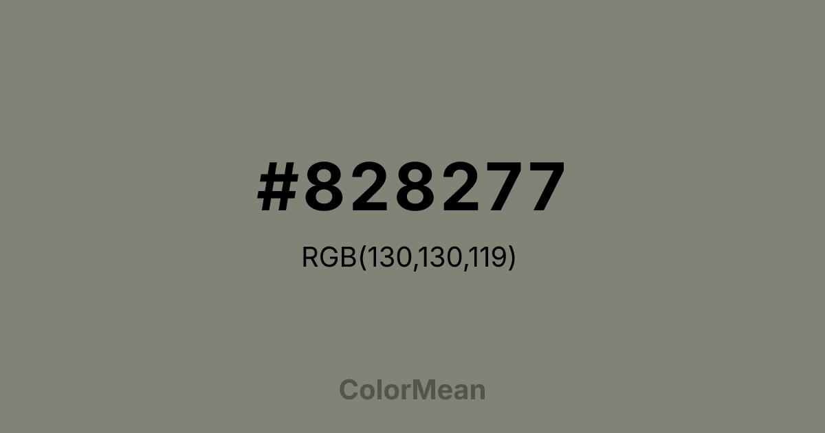 #828277 color swatch