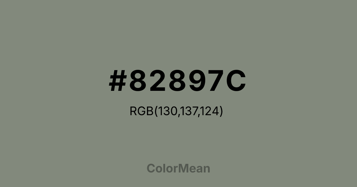 #82897C color swatch