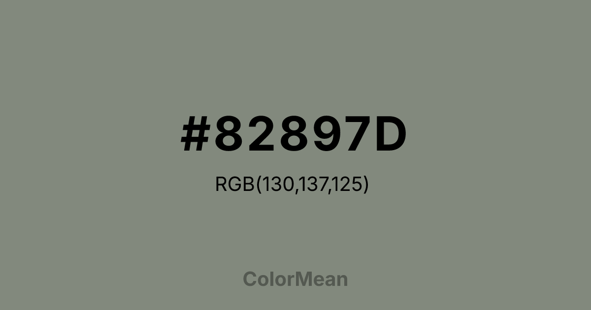 #82897D color swatch
