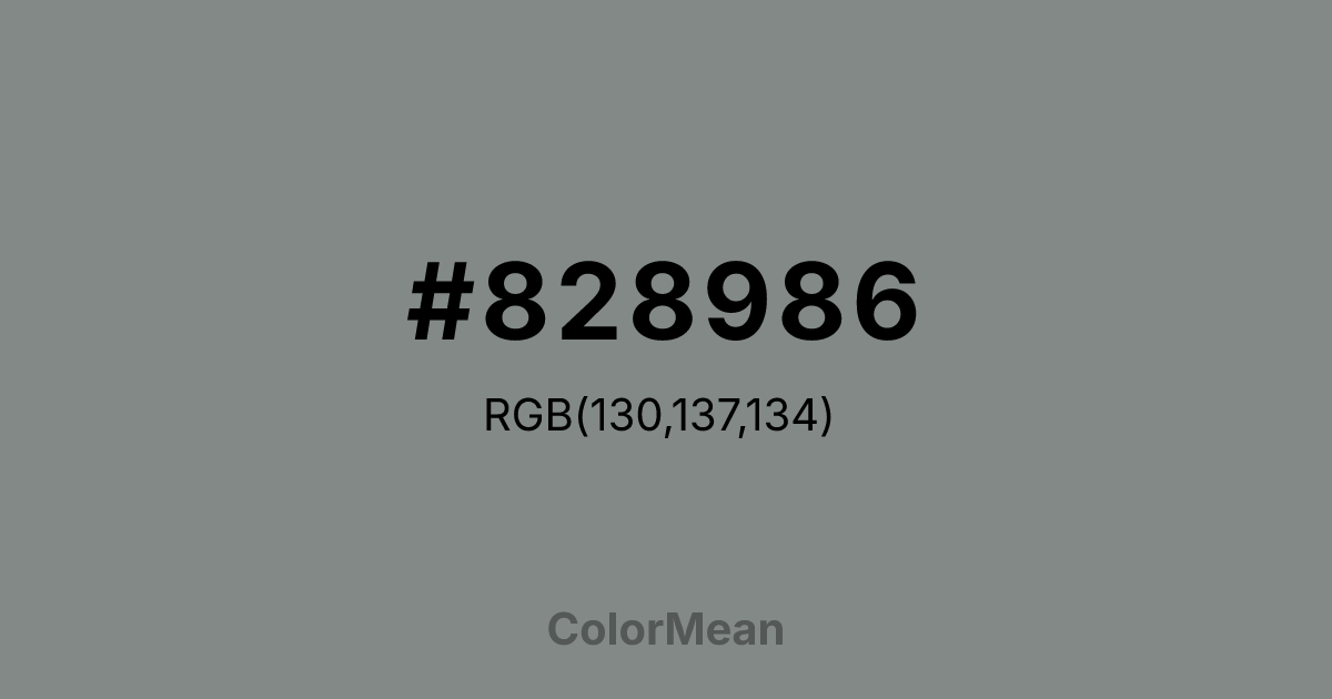 #828986 color swatch