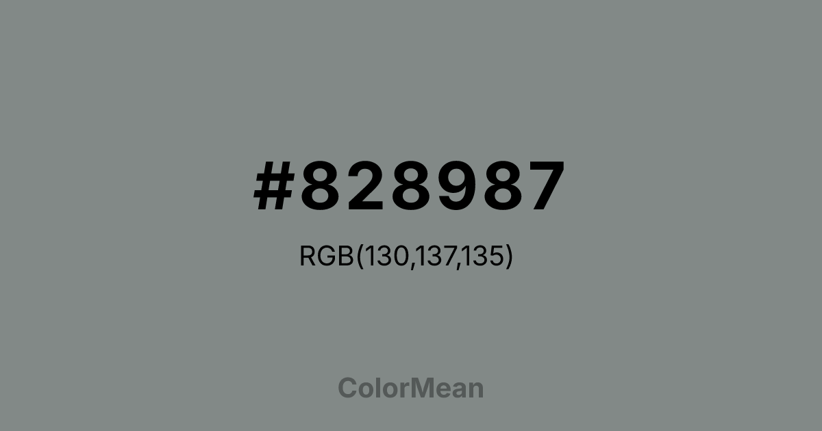 #828987 color swatch