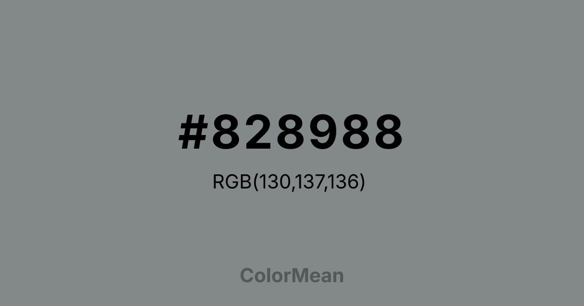 #828988 color swatch