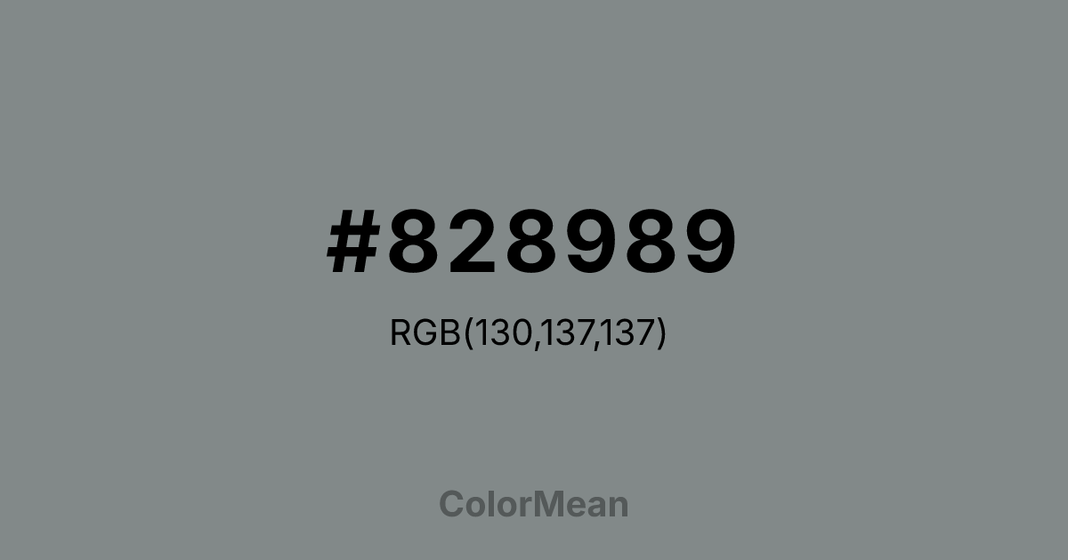 #828989 color swatch