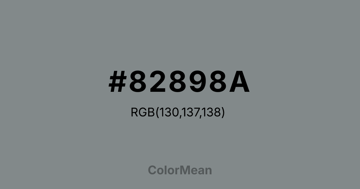 #82898A color swatch