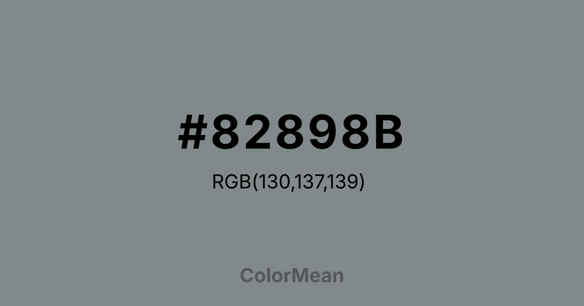 #82898B color swatch