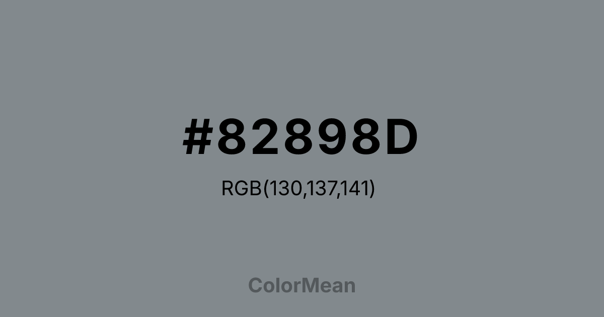 #82898D color swatch