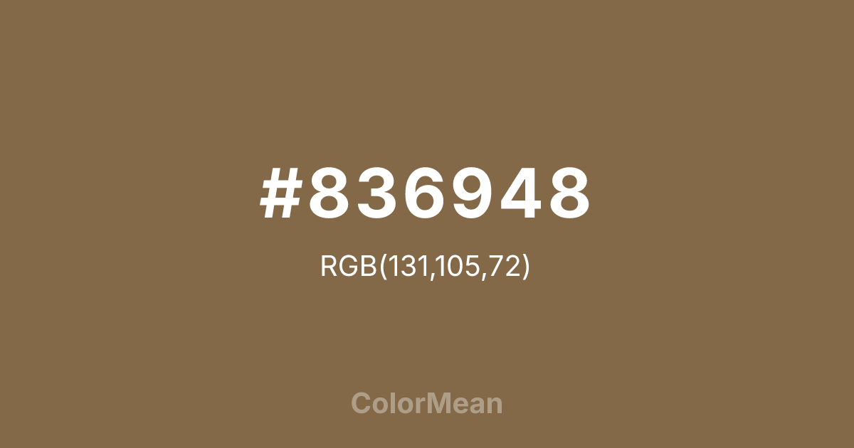 #836948 color swatch