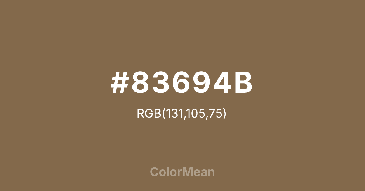 #83694B color swatch