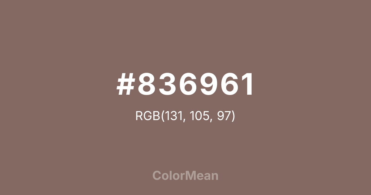 #836961 color swatch