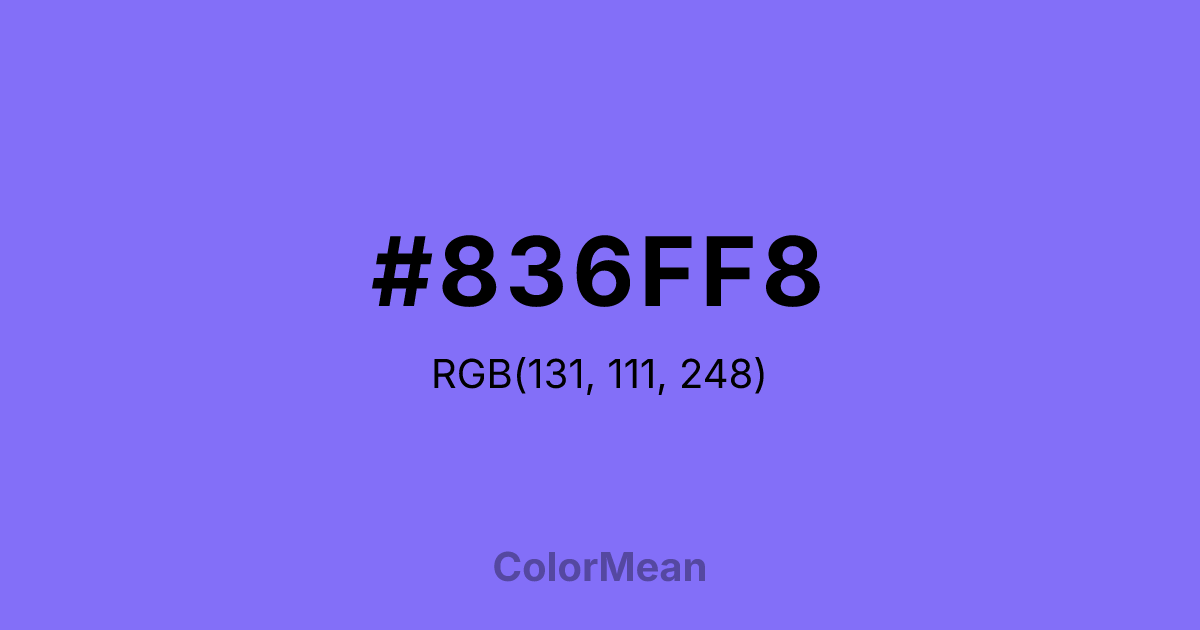 #836FF8 color swatch