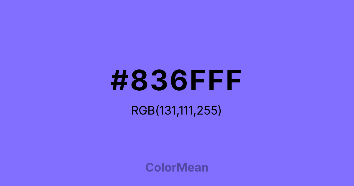 #836FFF color swatch